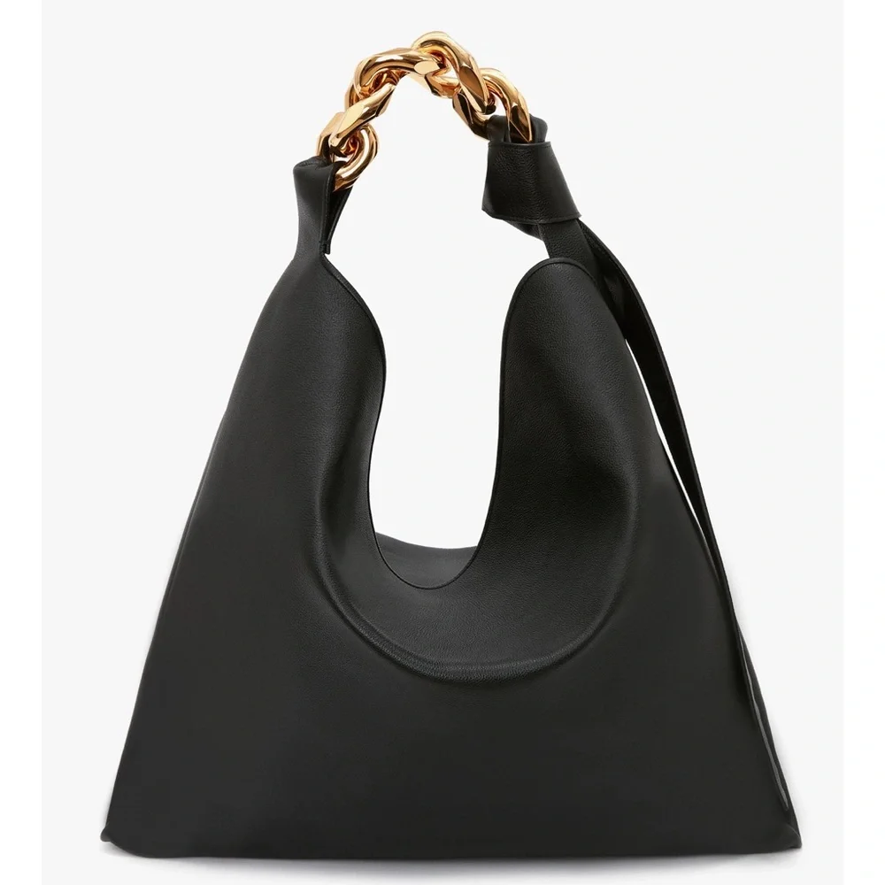 JW ANDERSON Oversized TWIST Black CHAIN HOBO Handbag Tote..SOLD OUT GORGEOUS - Picture 3 of 17
